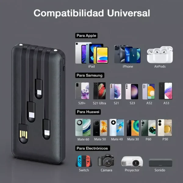 Power Bank Batería Portátil 10000mah
