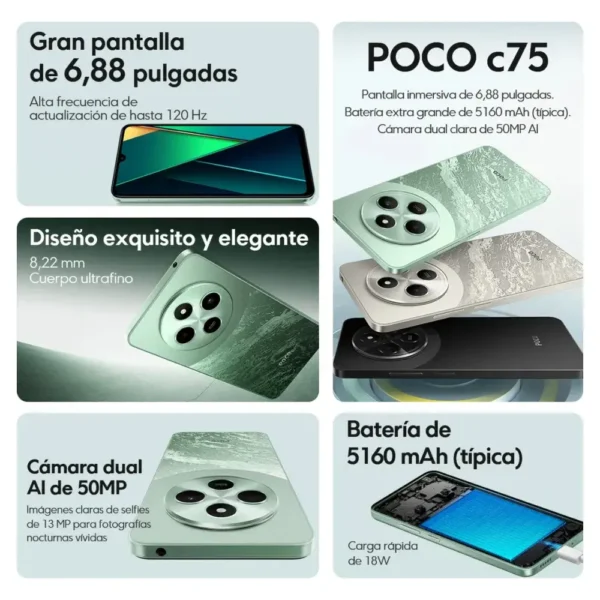 Xiaomi Celular Poco C75 8GB RAM
